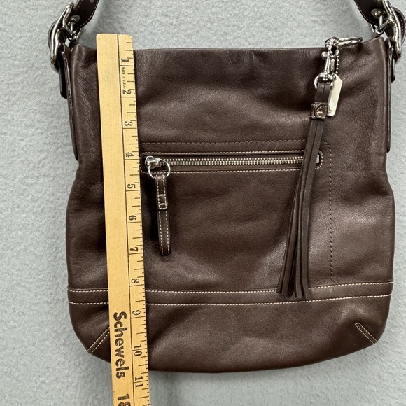 Coach Crossbody Bag Womens Adjustable Strap Tassel Zip Pocket Leather F06X-1415 - Picture 5 of 12